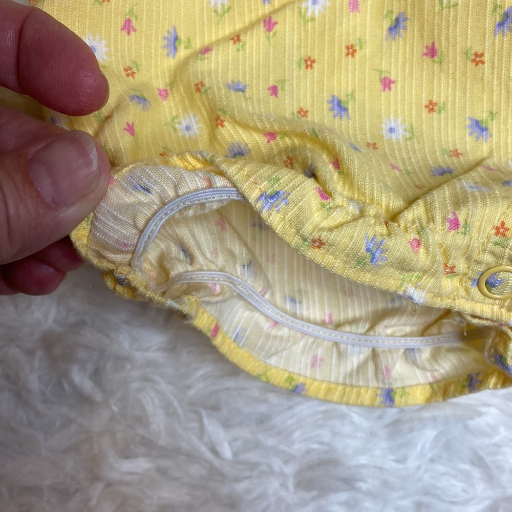 Carter’s Yellow Floral 12-18 Months Overalls - Picture 6 of 8